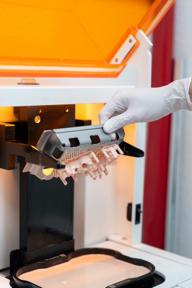 3D-gedruckte dentale Werkstücke im Dentallabor Kiefer